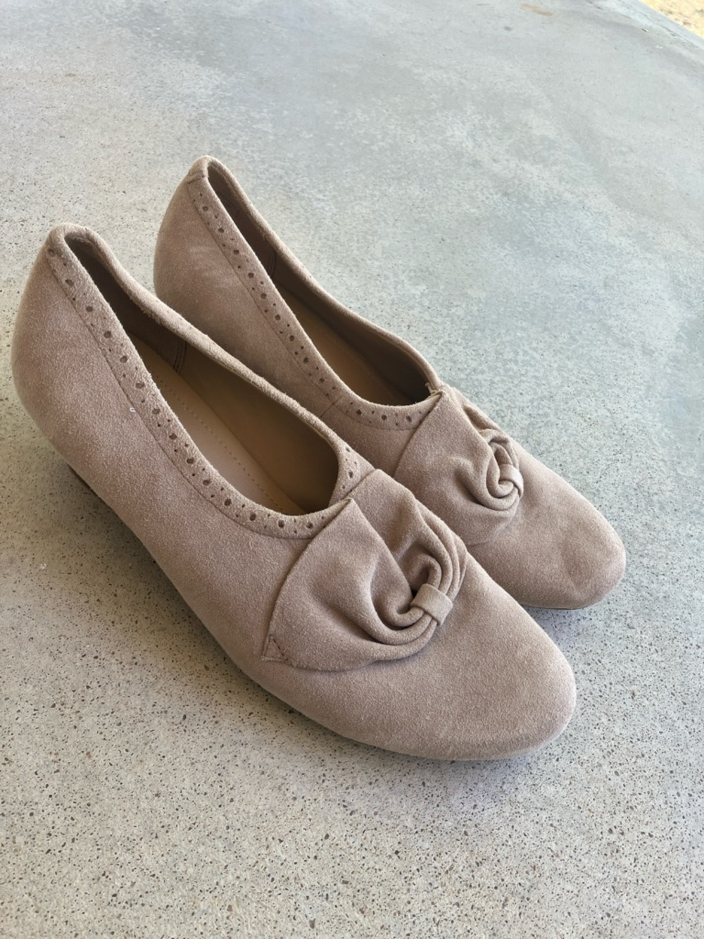 Hotter Donna Taupe Suede Retro Heels, 9